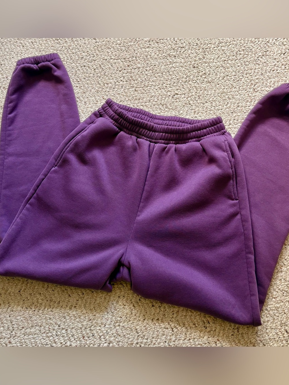 Purple Fleece Jogger Pants